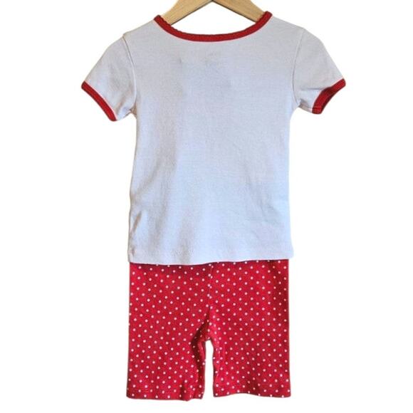 LIKE NEW! 2-PACK Little Me Pajamas Cherries Red Pink Toddler Size 2T - Picture 3 of 6